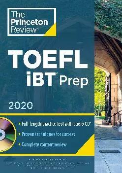 PDF-[EBOOK] - Princeton Review TOEFL iBT Prep with Audio CD, 2020: Practice Test + Audio