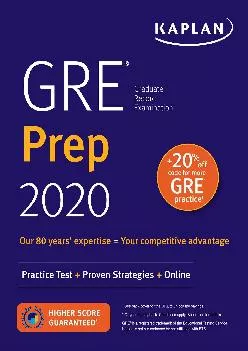 [READ] -  GRE Prep 2020: Practice Tests + Proven Strategies + Online (Kaplan Test Prep)