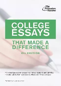 [EPUB] -  College Essays That Made a Difference, 6th Edition (College Admissions Guides)