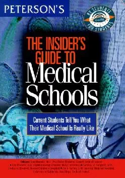 PDF-[READ] - Insider\'s Guide to Medical Schools 1999