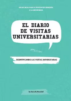 [EBOOK] -  El Diario de Visitas Universitarias: Desmitificando Las Visitas Universitarias (The College Visit Journal: Campus Visits D...