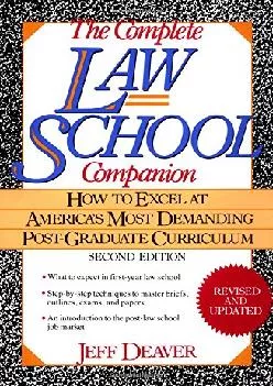 [DOWNLOAD] -  The Complete Law School Companion: How to Excel at America\'s Most Demanding