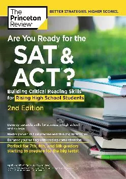 [DOWNLOAD] -  Are You Ready for the SAT and ACT?, 2nd Edition: Building Critical Reading