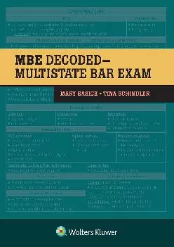 [READ] -  The MBE Decoded: Multistate Bar Exam (Bar Review)