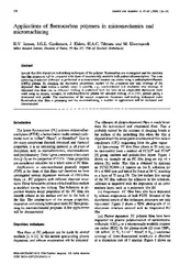 136 Sensors and Actuators A, 4142 (1994) 136140 Applications of fluoro