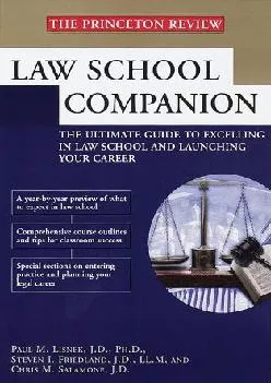 [EBOOK] -  Law School Companion (Princeton Review)