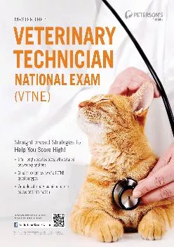 [DOWNLOAD] -  Master the Veterinary Technician National Exam (VTNE) (Peterson\'s Master the Veterinary Technician National Exam)