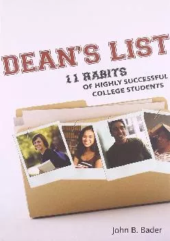 PDF-[EPUB] - Dean\'s List: Eleven Habits of Highly Successful College Students