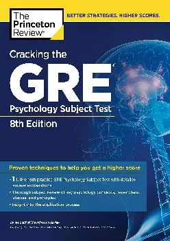 [EBOOK] -  Cracking the GRE Psychology Subject Test, 8th Edition (Graduate School Test Preparation)