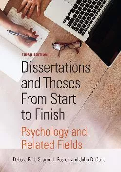 [EBOOK] -  Dissertations and Theses From Start to Finish: Psychology and Related Fields