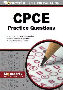 [EPUB] -  CPCE Practice Questions: CPCE Practice Tests & Exam Review for the Counselor Preparation Comprehensive Examination