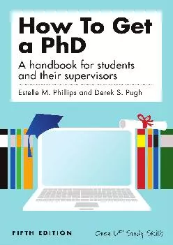 [EBOOK] -  How to get a PhD: a handbook for students and their supervisors