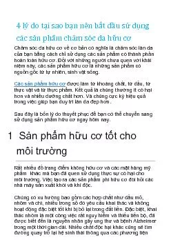 4 lý do tại sao bạn nên bắt đầu sử dụng các sản phẩm chăm sóc da