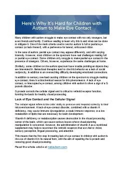 PDF-Here’s Why It’s Hard for Children with Autism to Make Eye Contact