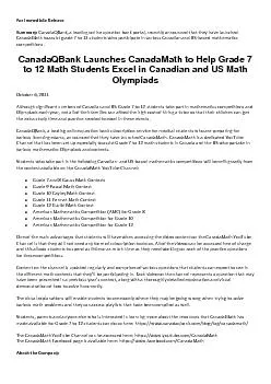 CanadaQBank Launches CanadaMath to Help Grade 7 to 12 Math Students Excel in Canadian and US Math Olympiads