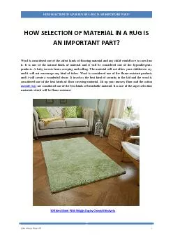 HOW SELECTION OF MATERIAL IN A RUG IS AN IMPORTANT PART?
