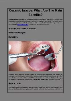 Ceramic braces What Are The Main Benefits