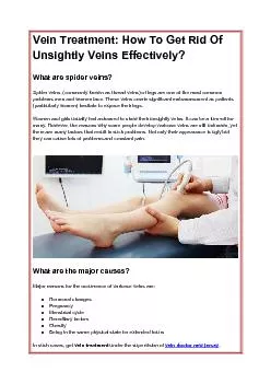 PDF-Vein Treatment How To Get Rid Of Unsightly Veins Effectively