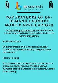 Top Features of On-demand Laundry Mobile Applications