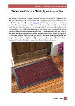 Doormats- Create a Classic Space around You