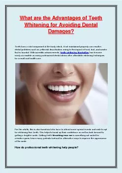 What are the Advantages of Teeth Whitening for Avoiding Dental Damages?