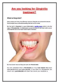 Are you looking for Gingivitis treatment?