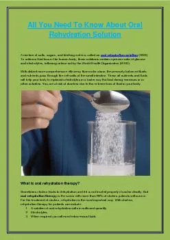 All You Need To Know About Oral Rehydration Solution