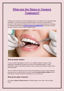 What are the Steps in Veneers Treatment?