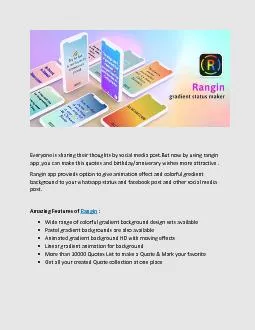 Make your Stories more attractive by using Rangin app