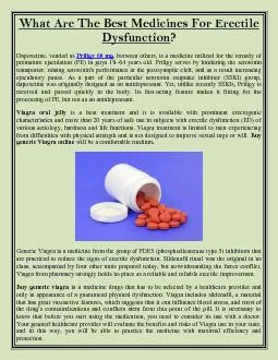 PDF-What Are The Best Medicines For Erectile Dysfunction?