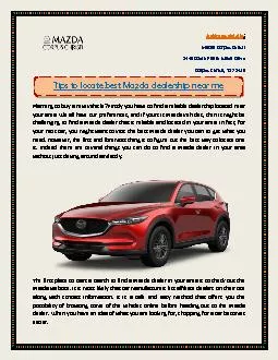Tips to locate best Mazda dealership near me