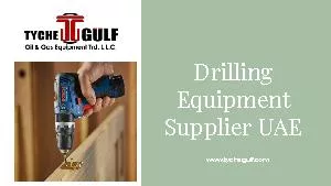Drilling Equipment Supplier UAE