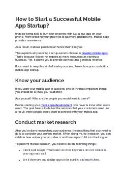 PDF-How to Start a Successful Mobile App Startup
