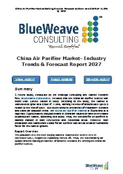 China Air Purifier Market- Industry Trends & Forecast Report 2027