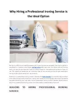 Why Hiring a Professional Ironing Service Is The Ideal Option - Hello Laundry