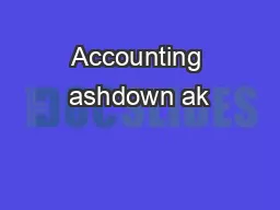 Accounting ashdown ak