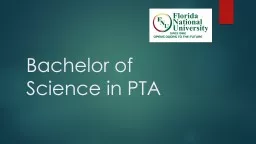 Bachelor of Science in PTA