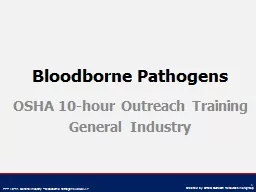 Bloodborne  Pathogens