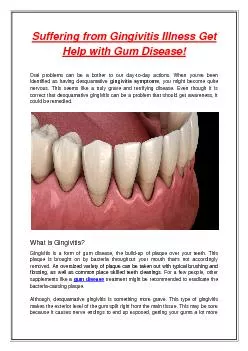 Suffering from Gingivitis Illness Get Help with Gum Disease!