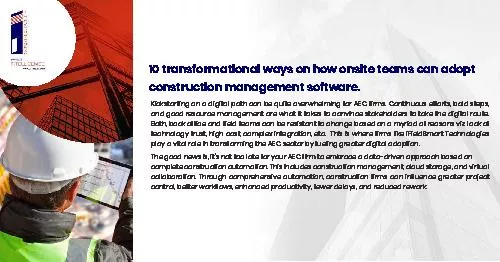 10 transformational ways on how onsite teams can adopt construction management software