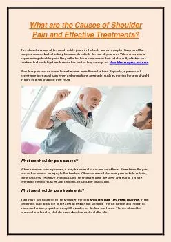 What are the Causes of Shoulder Pain and Effective Treatments?