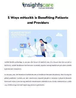 5 Ways mHealth is Benefiting Patients and Providers