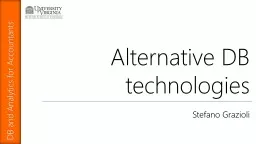 Alternative DB technologies