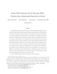 Female microenterprises and the fly paper effect evidence from a randomized experiment