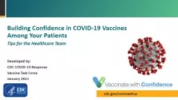 Building Confidence in COVID-19 Vaccines