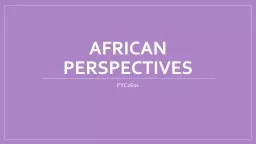 African Perspectives PYC2601