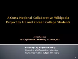 A Cross-National Collaborative Wikipedia Project by US and Korean College Students