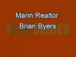 Marin Realtor Brian Byers