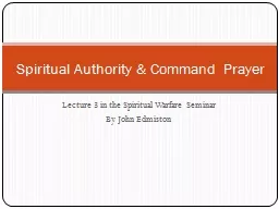 PPT-Lecture 3 in the Spiritual Warfare Seminar