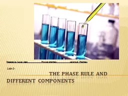 the Phase Rule and Different Components